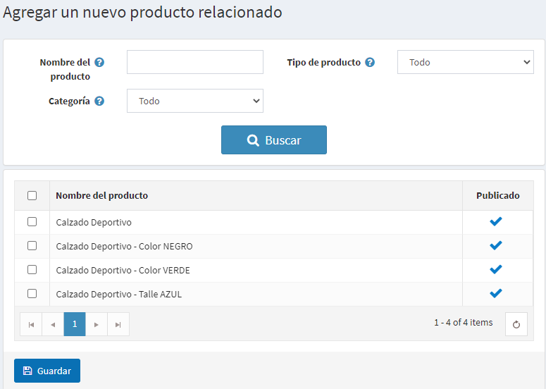 Ventana de selección